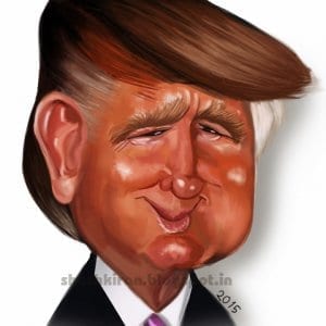 Donald Trump Digital Caricature