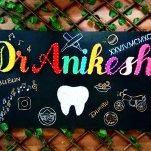 dr anikesh nameplate string art