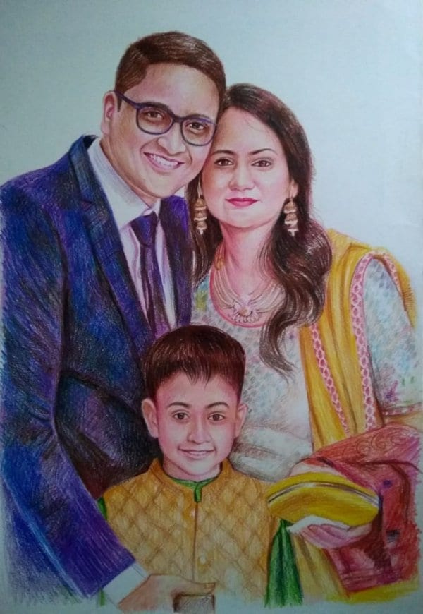 Family Colour Portrait by Koushik