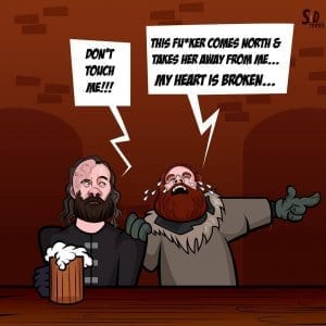 GOT Themed Caricature- The Hound and Tormund