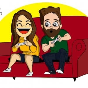 Gaming Couple Caricature