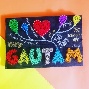 Gautam's Name String Art by Sonal Malhotra