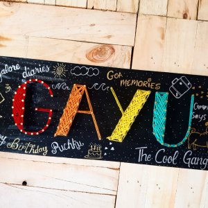 Gayu's Name String Art by Sonal Malhotra