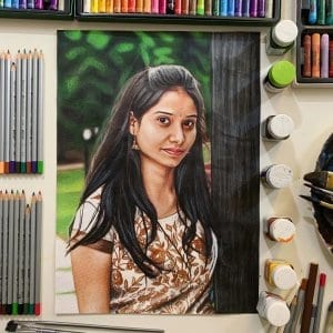 Girl Hyper Realistic Portrait by Ajay Rathod