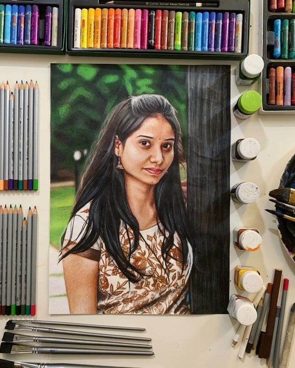 Girl Hyper Realistic Portrait by Ajay Rathod