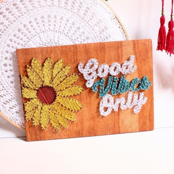 Good Vibes Only String Art by Sushmita