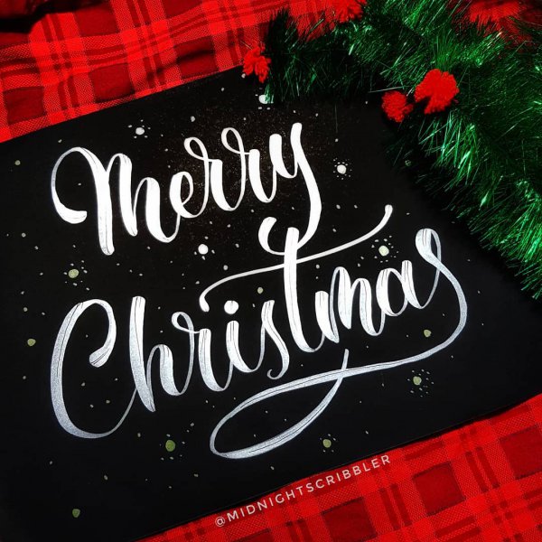 Handwritten Christmas Greeting Card