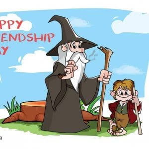 Happy Friendship Day Caricature