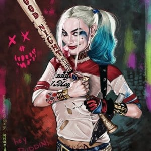 Harley Quinn Hyper Realistic Caricature