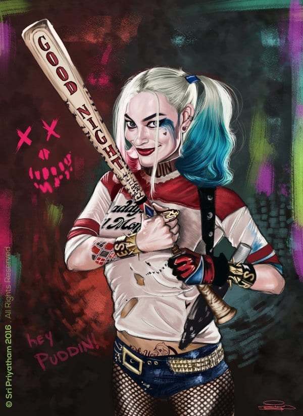 Harley Quinn Hyper Realistic Caricature