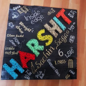 Harshit's Name String Art by Sonal Malhotra