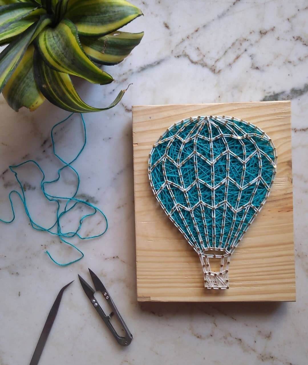 Hot Air Balloon String Art by Anjani - Stoned Santa