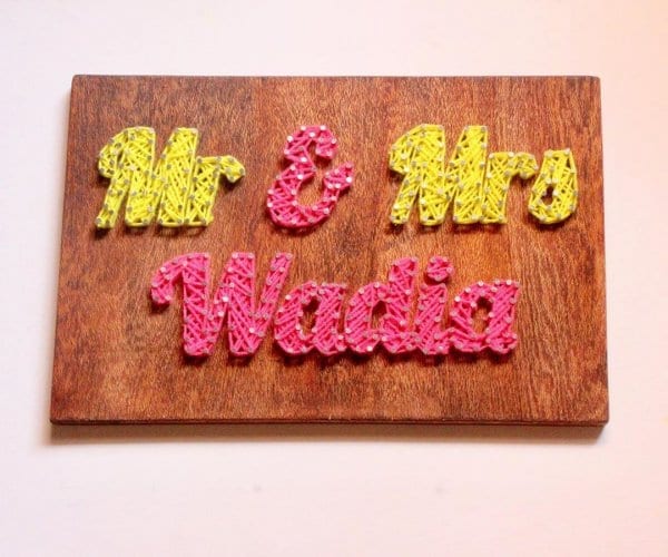 House Nameplate String Art by Sushmita