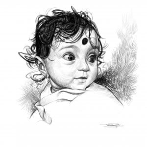 Hyper Realistic Baby Caricature