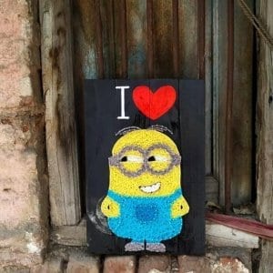 I Love Minion string art