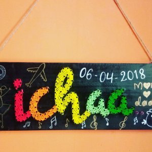 Ichaa's Name String Art by Sonal Malhotra