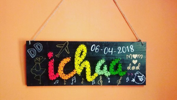Ichaa's Name String Art by Sonal Malhotra