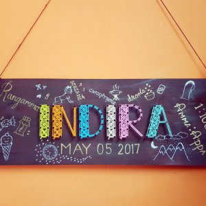 Indira's Name String Art by Sonal Malhotra
