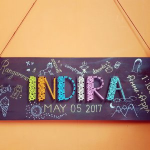 Indira's Name String Art by Sonal Malhotra