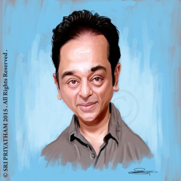 Kamal Hassan Hyper Realistic Caricature