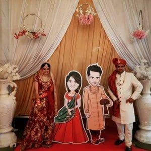 Life Size Wedding Couple Caricature