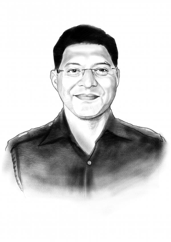 Man in Uniform (Medium Detailed) Caricature