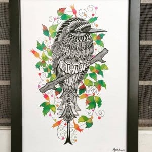 Mandala Bird Frame by Amrutha