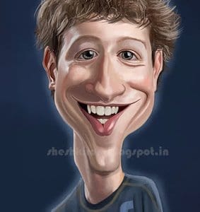 Mark Zuckerberg digital caricature