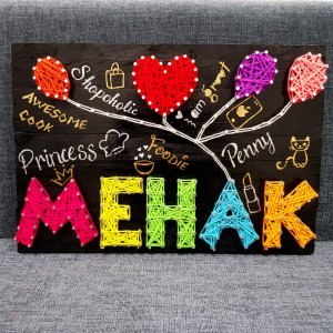 Mehak's Name String Art by Sonal Malhotra