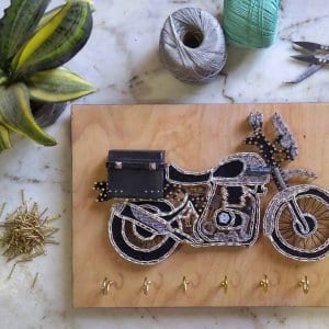 Motorbike Key holder String Art