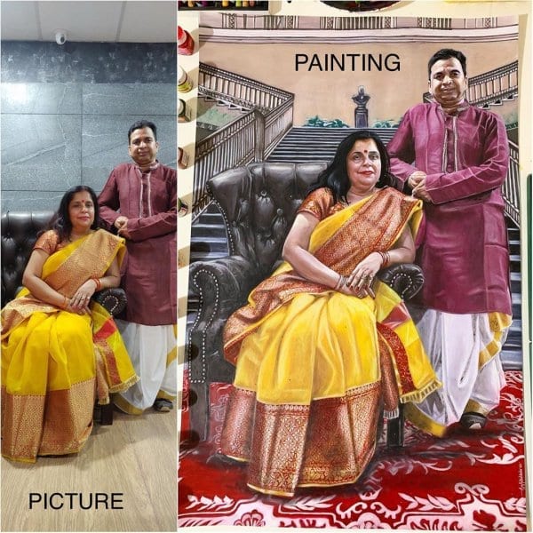 Parents Hyper Realistic Portrait Compare by Ajay Rathod