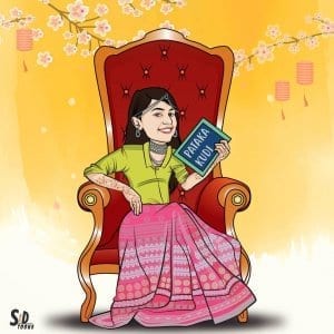 Pataka Kudi (Wedding Card) Caricature