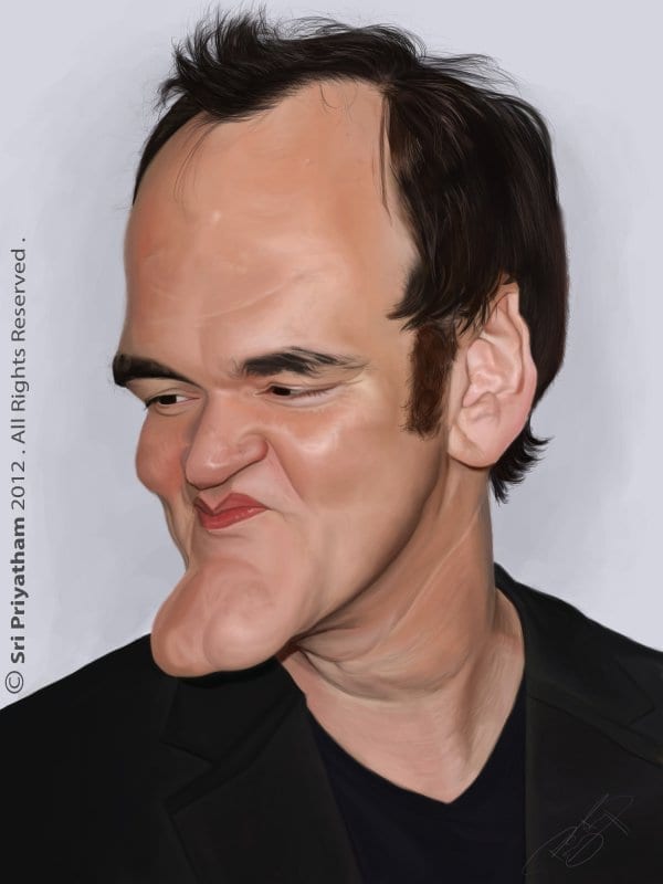Quentin Tarantino Hyper Realistic Caricature
