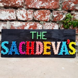 Sachdeva's Nameplate String Art by Sonal Malhotra