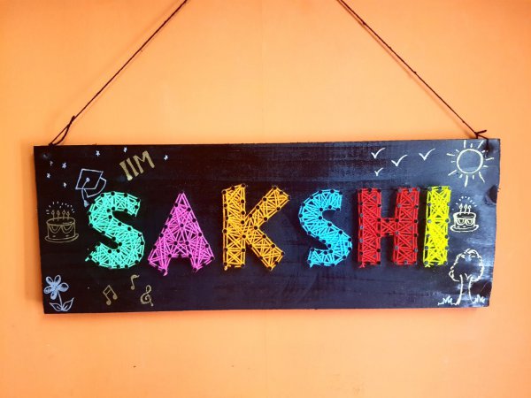 Sakshi's Name String Art by Sonal Malhotra