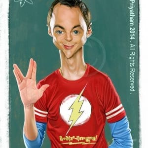 Sheldon Cooper Hyper Realistic Caricature