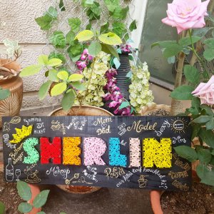 Sherlin's Nameplate String Art by Sonal Malhotra