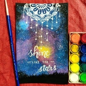Shine Above the Stars Watercolor Mandala