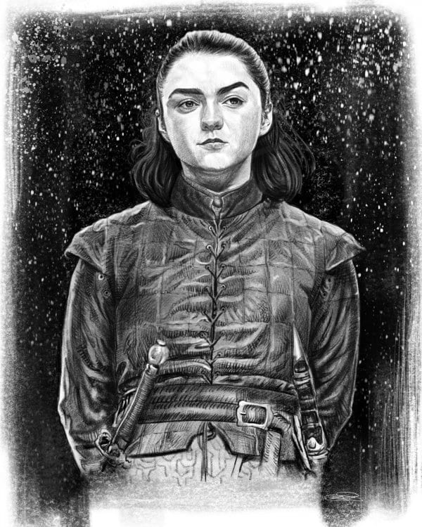 arya stark caricature