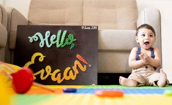 baby name string art