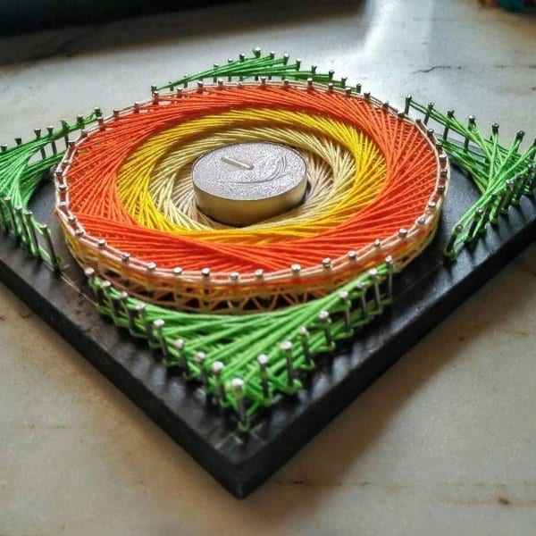 candle holder string art