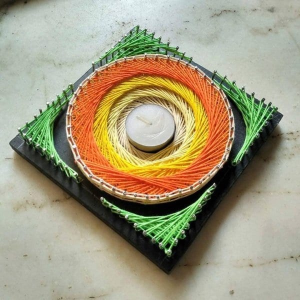 candle holder string art