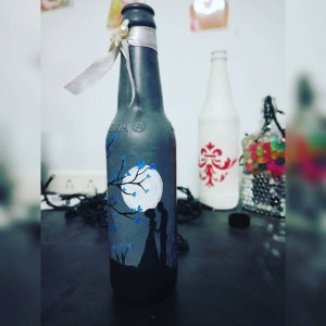 Couple Themed Painted Bottle by Batliwali