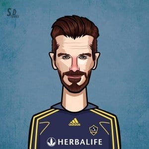 David Beckham Caricature