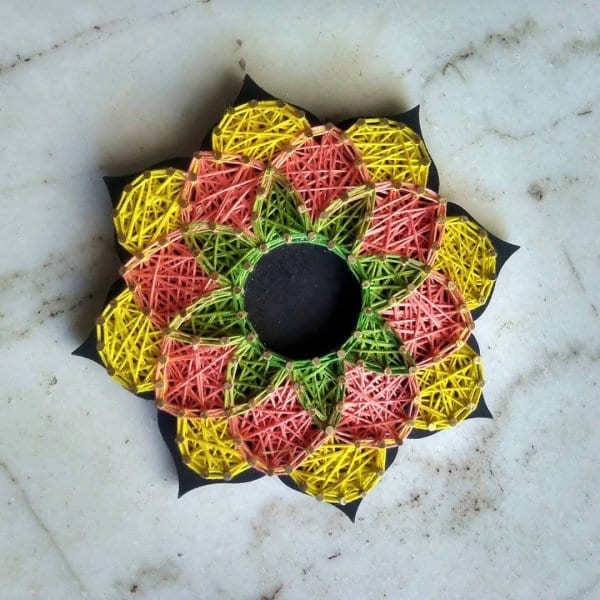 diya holder string art