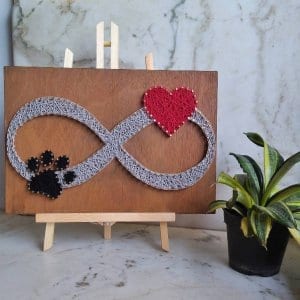 dog infinity love string art