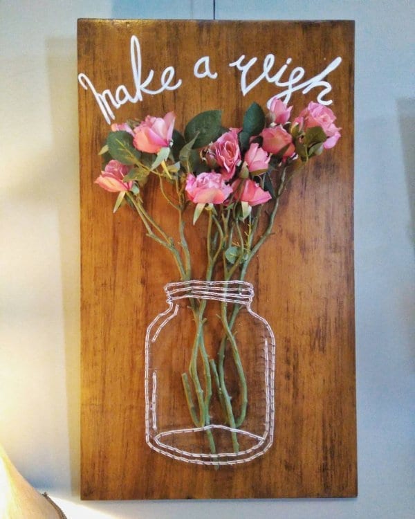 flower jar string art