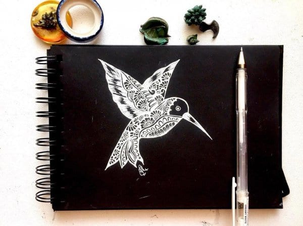 Kingfisher Mandala Art Notebook