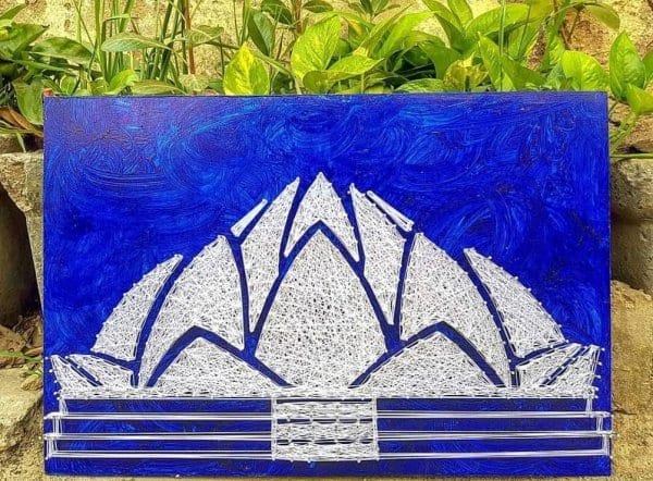 lotus temple string art