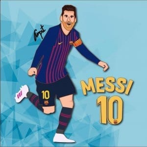 messi 10 caricature